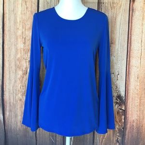Women's1X Ellen Tracy Blue bell sleeve blouse NWT!